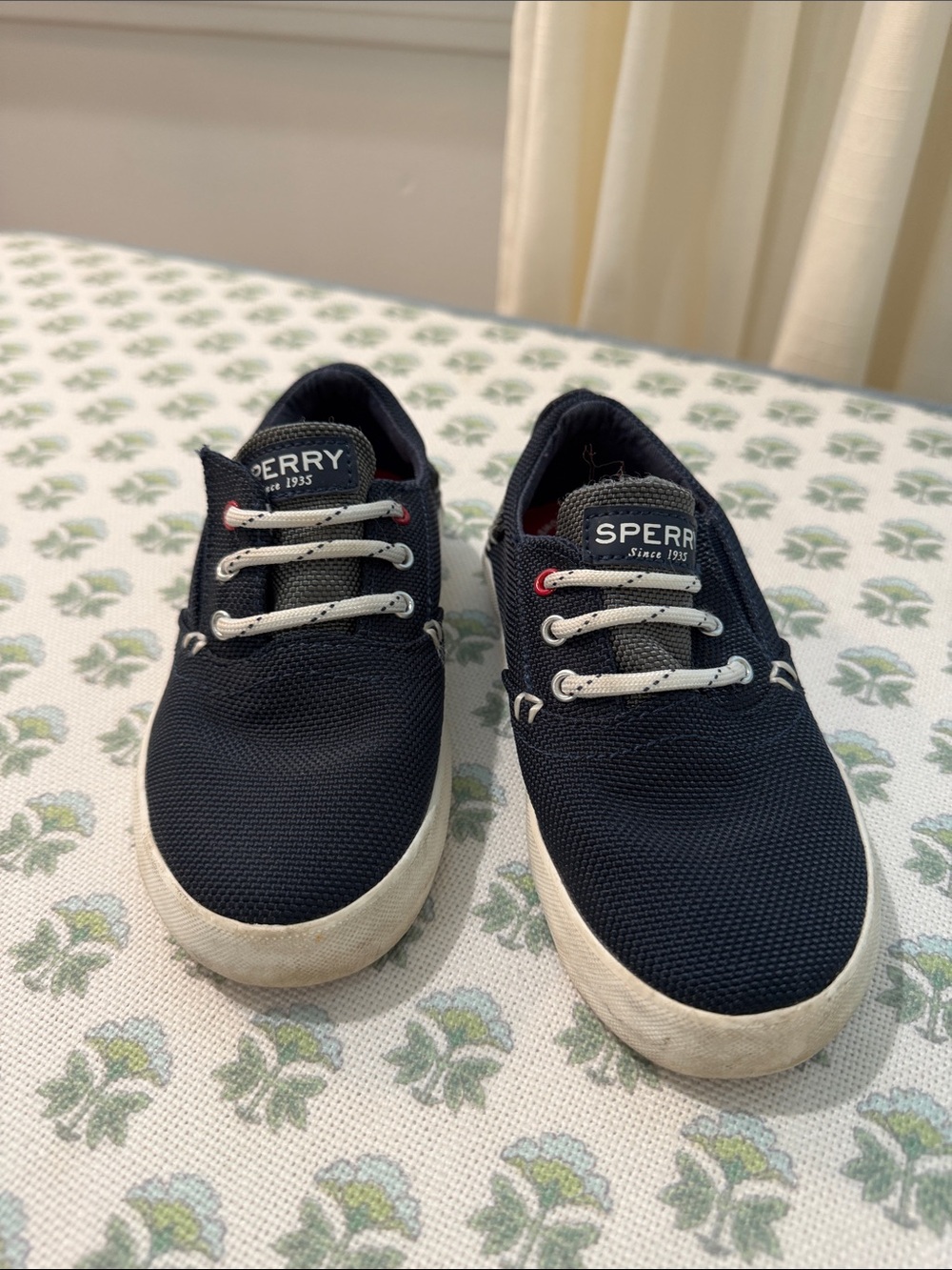 Sperry Kids Navy Canvas Lace-Up Sneakers